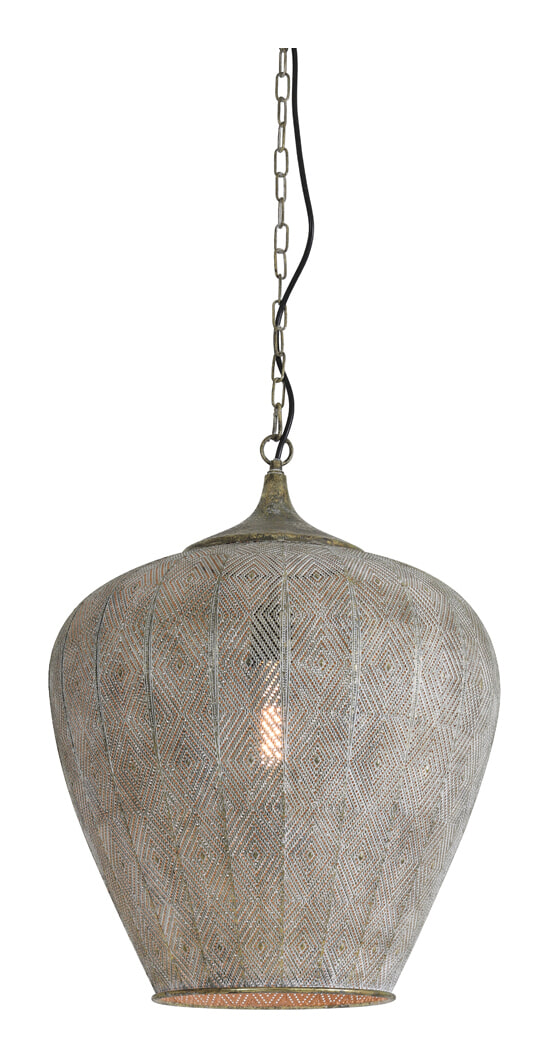 Light & Living Hanglamp 'Lavello' 45cm, kleur Antiek Goud-/Wit