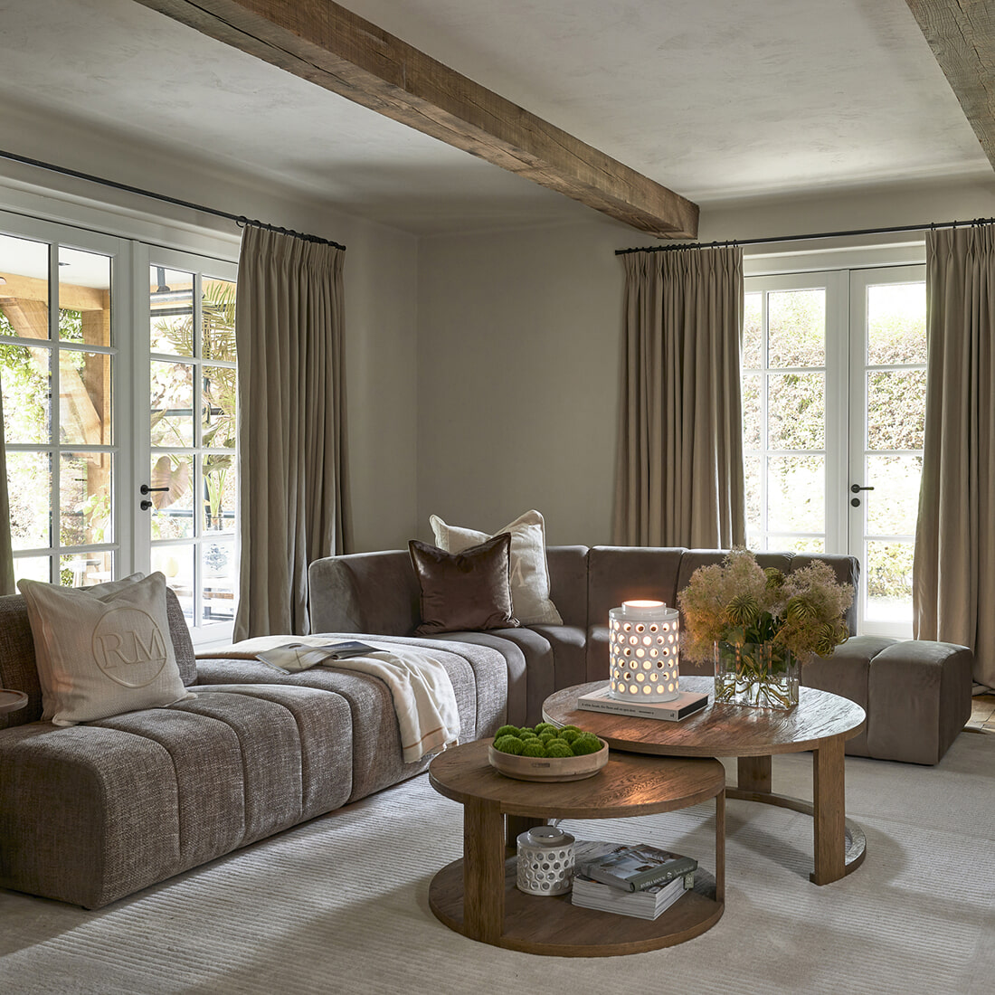 Rivièra Maison Salontafel 'Astoria' Eikenhout, Set van 2 stuks