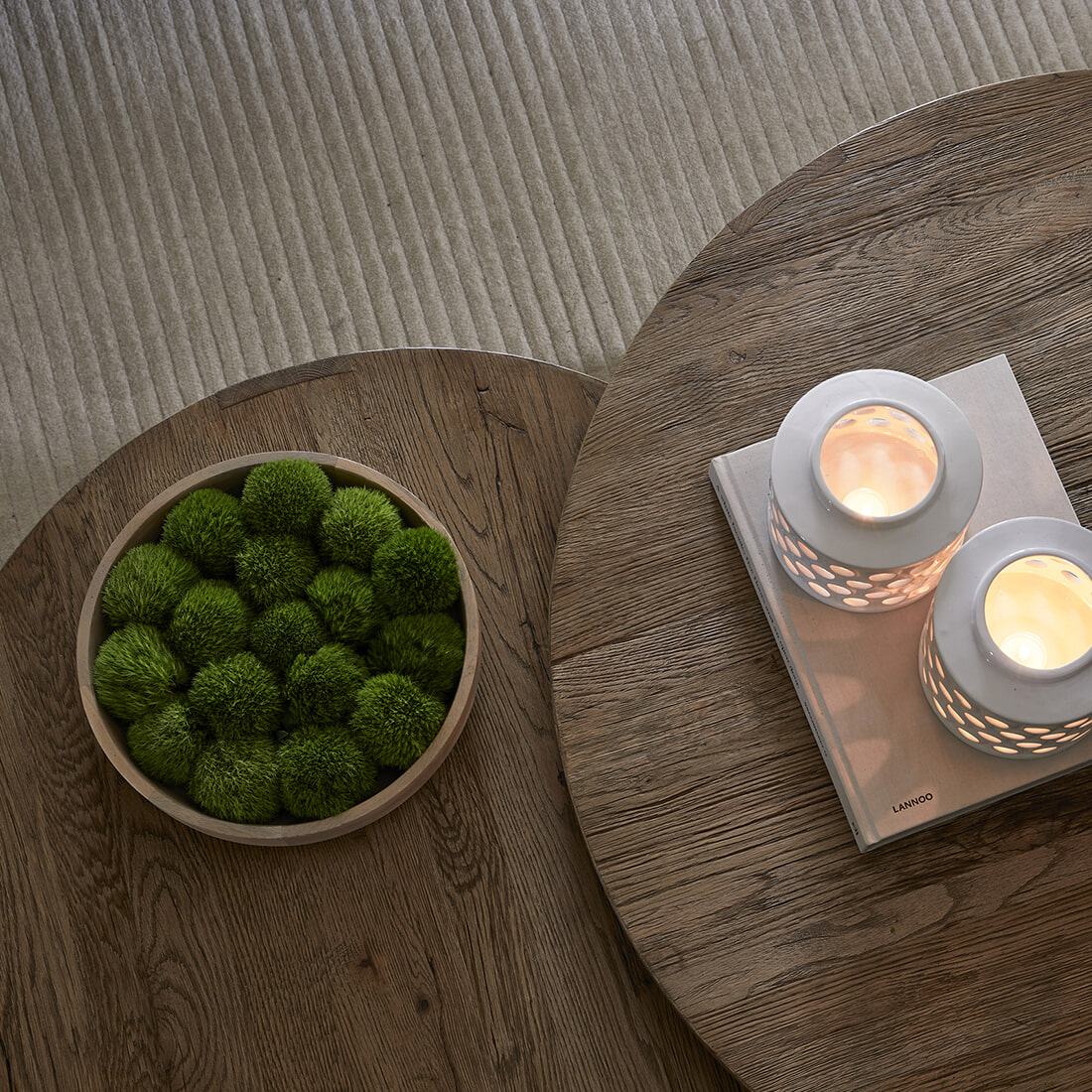 Rivièra Maison Salontafel 'Astoria' Eikenhout, Set van 2 stuks