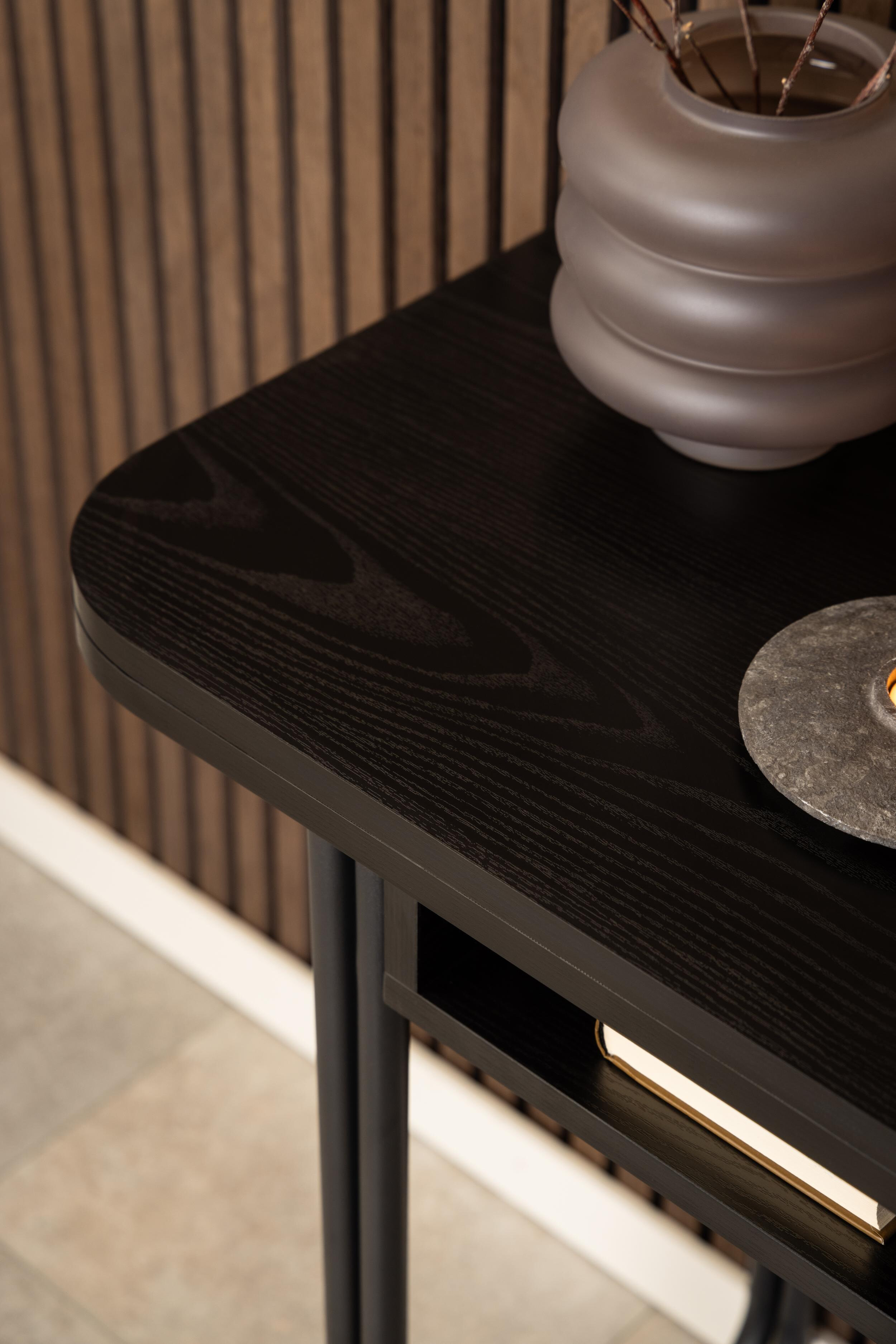 Bendt Sidetable/Eettafel 'Jaja' 140 x 40/80cm, kleur Zwart