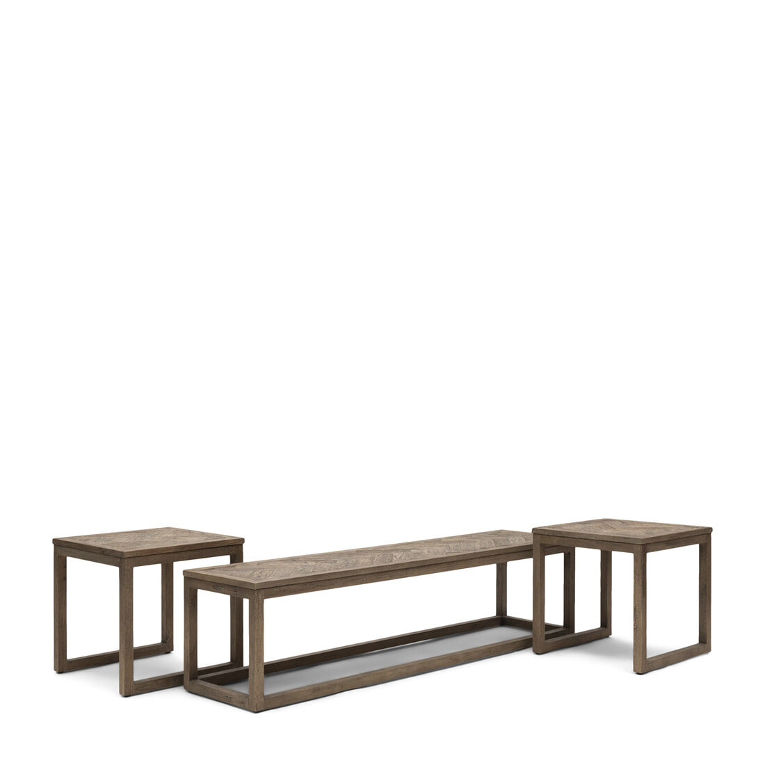 Rivièra Maison Salontafel 'Harbour Island' Eikenhout, Set van 3 stuks