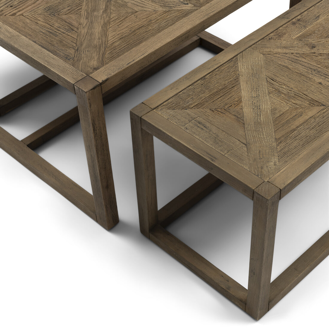 Rivièra Maison Salontafel 'Romora Bay' Eikenhout, Set van 3 stuks