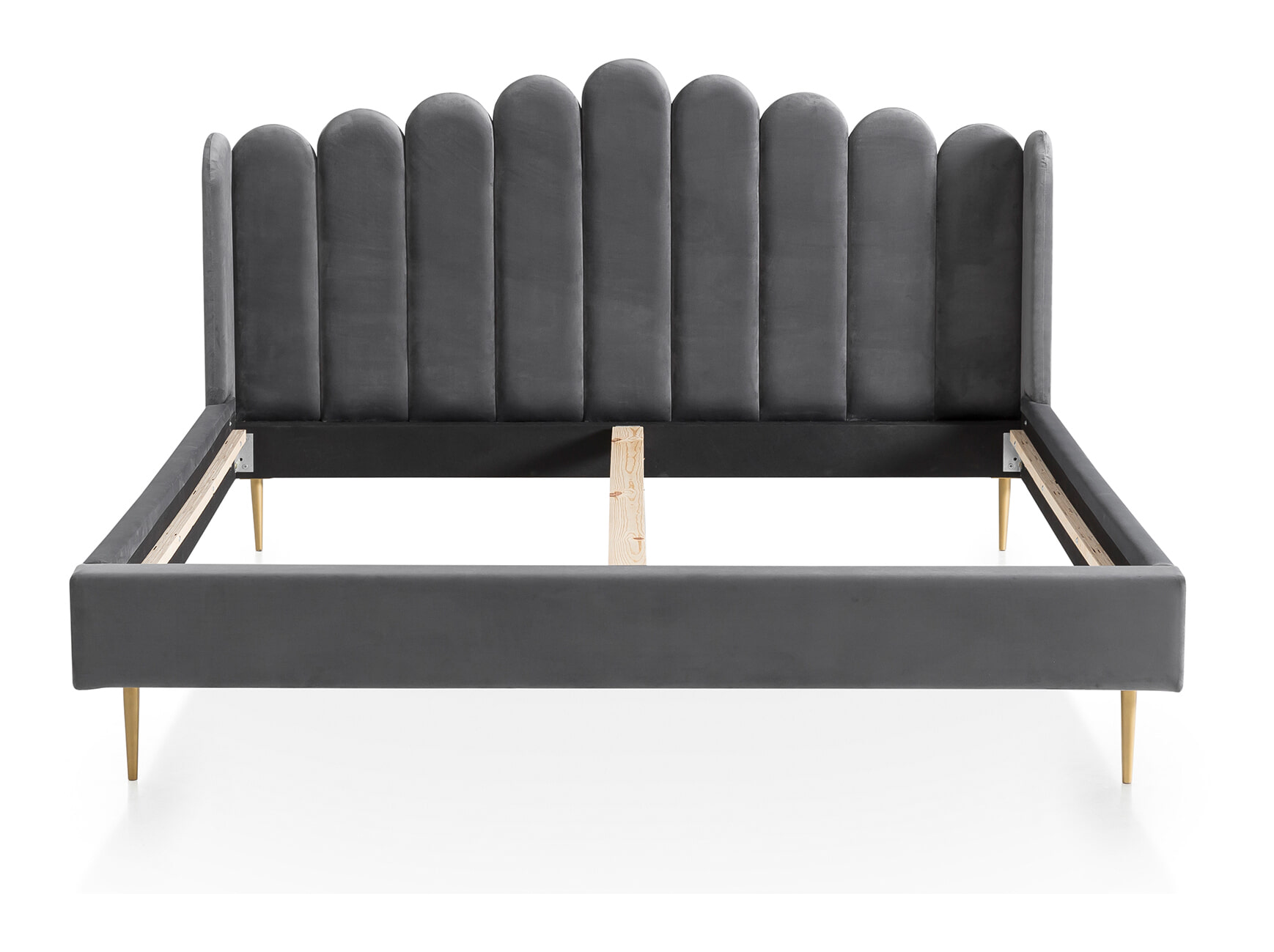 Artistiq Bed 'Harrell' Velvet, 180 x 200cm, kleur Grijs