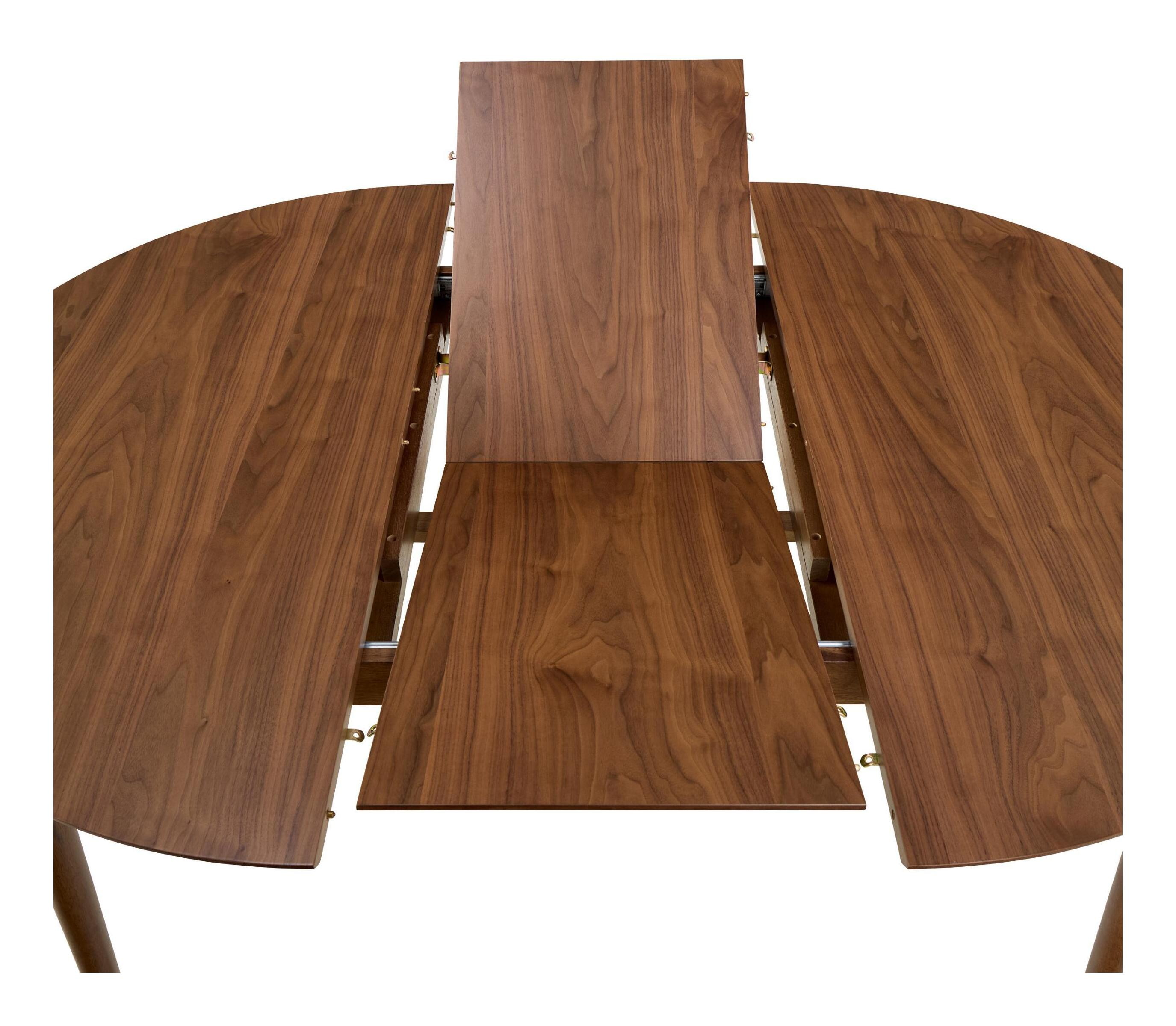 Bendt Uitschuifbare Ronde Eettafel 'Montreux' Walnoot, 115-154 x 115cm, kleur Bruin