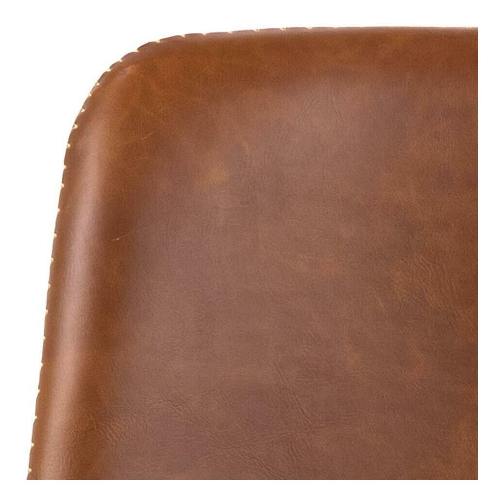 Bendt Barkruk 'Xanthe' PU, kleur Cognac (zithoogte 76.5cm)