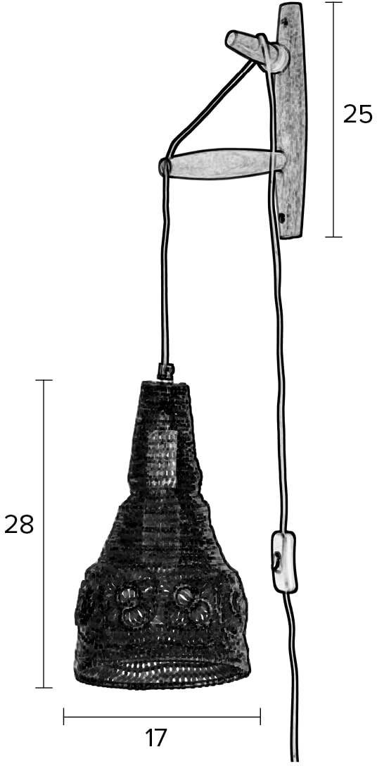 ZILT Wandlamp 'Pouel', kleur Goud