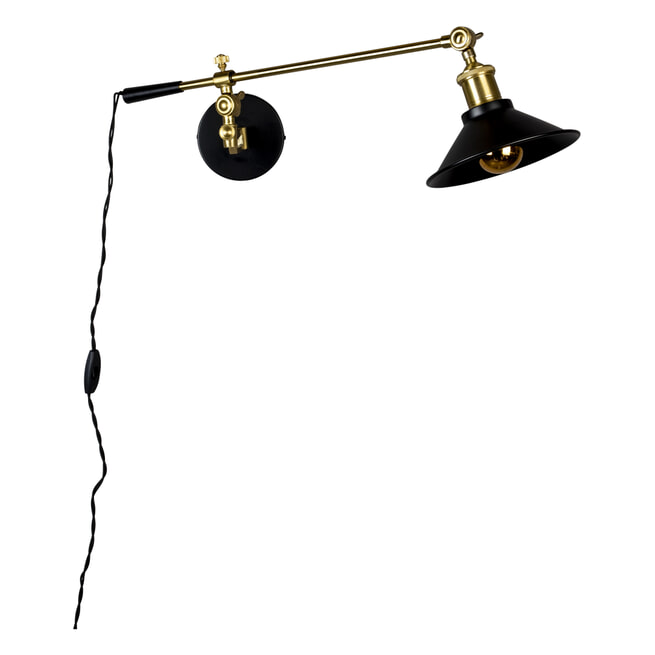 Dutchbone Wandlamp 'Penelope' kleur Zwart