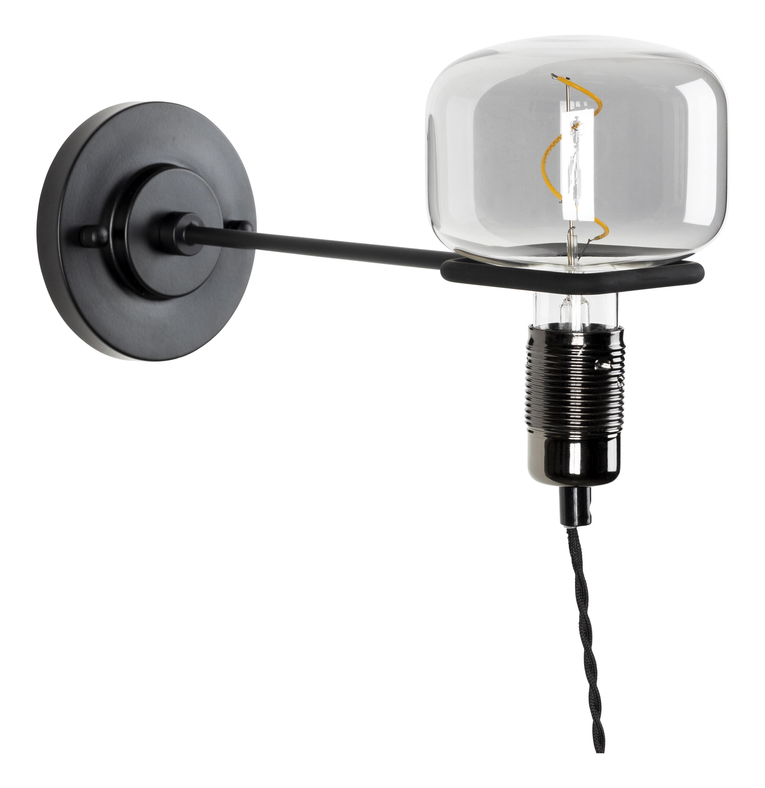 Zuiver Wandlamp 'Hazy' kleur Zwart