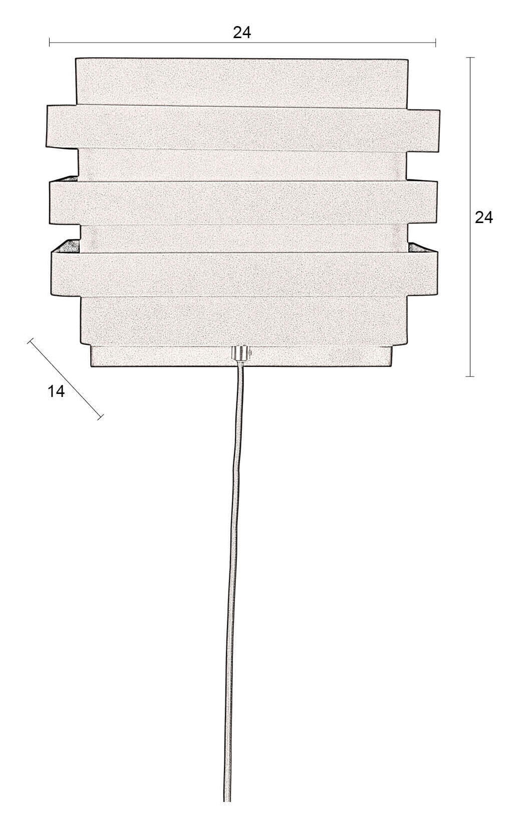 Dutchbone Wandlamp 'Dumont' kleur Zwart