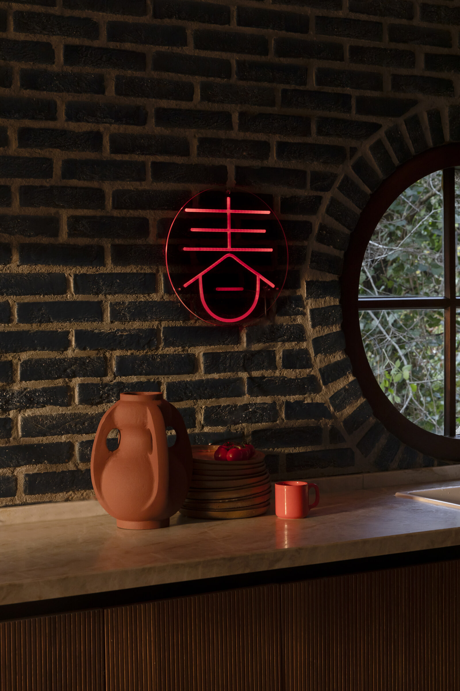 Dutchbone Wandlamp 'Sya Spring' Neon