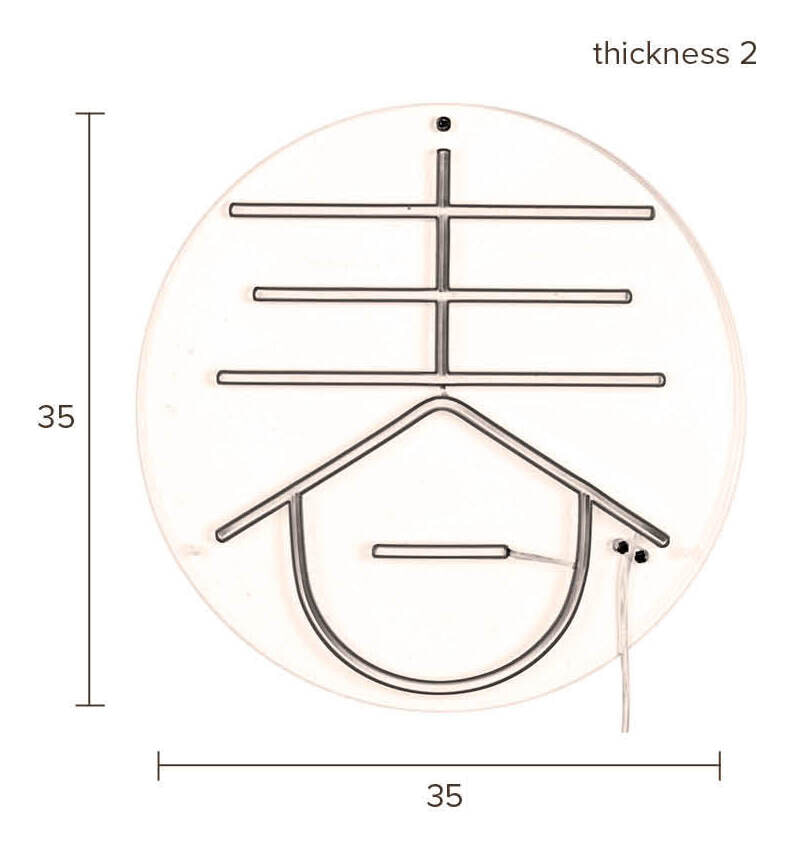 Dutchbone Wandlamp 'Sya Spring' Neon