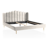 Artistiq Bed 'Harrell' Velvet, 180 x 200cm, kleur Beige