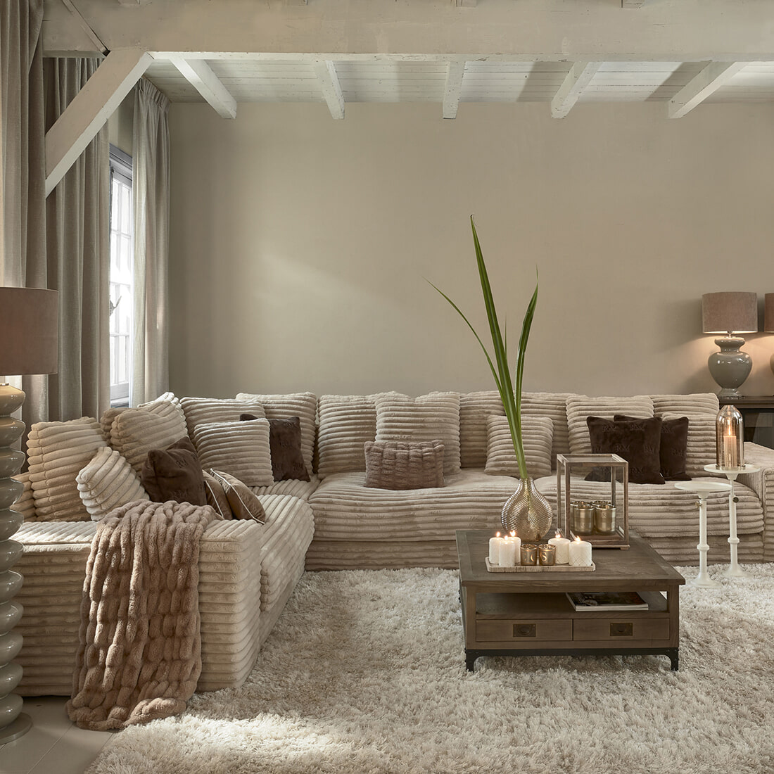 Rivièra Maison Salontafel 'The Hoxton' Essenhout, 90 x 90cm