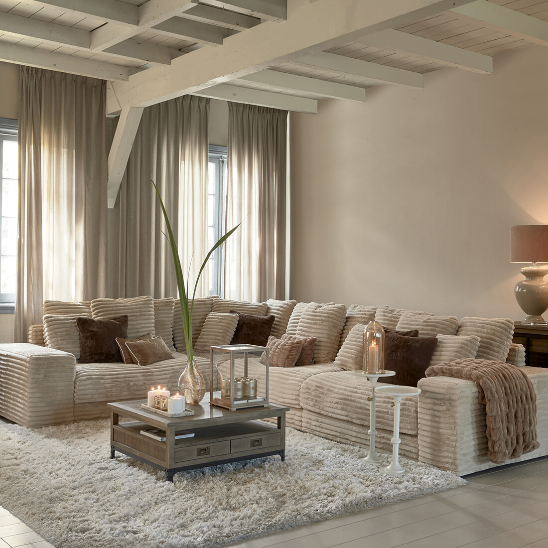Rivièra Maison Salontafel 'The Hoxton' Essenhout, 90 x 90cm