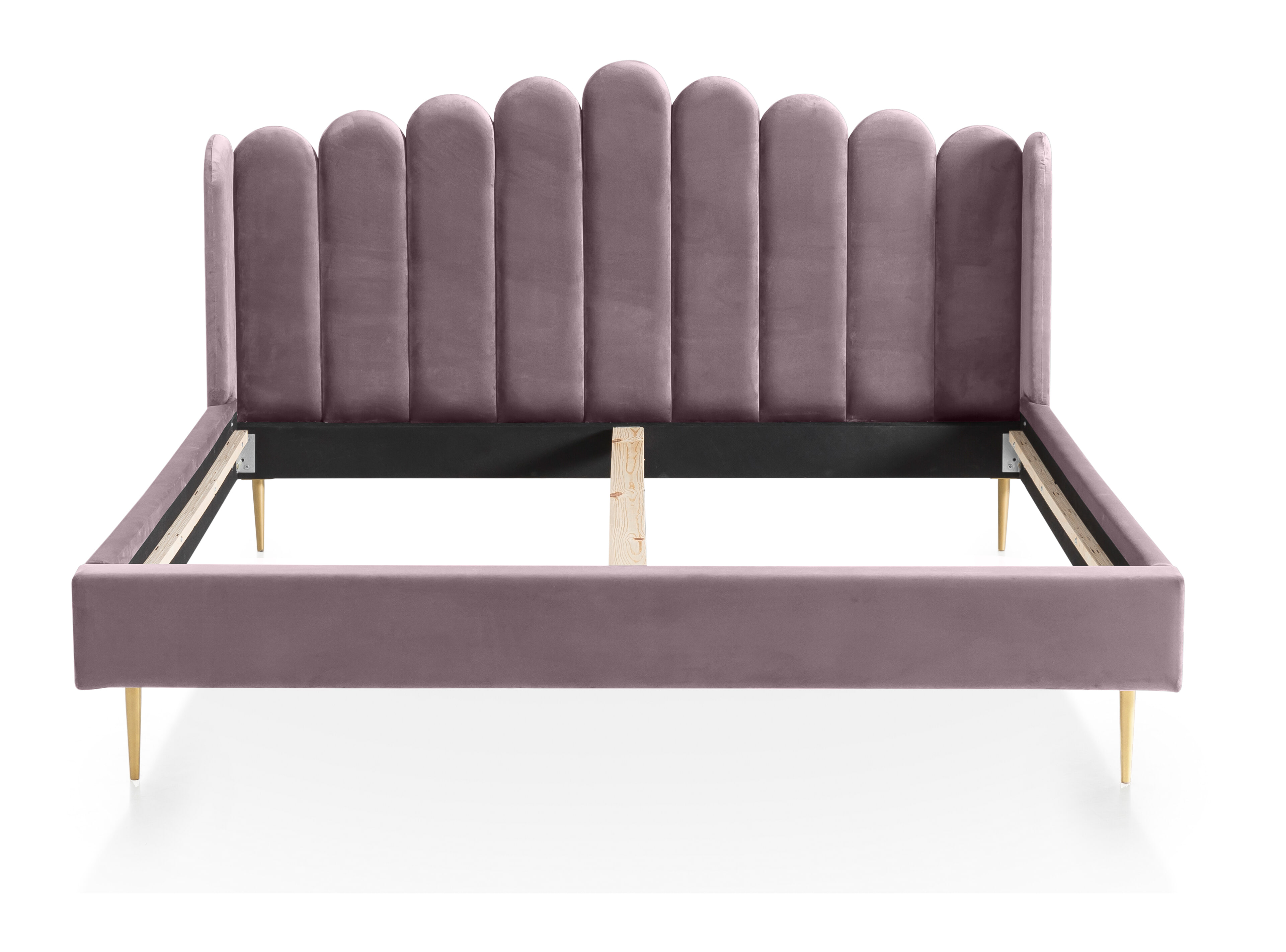 Artistiq Bed 'Harrell' Velvet, 140 x 200cm, kleur Roze
