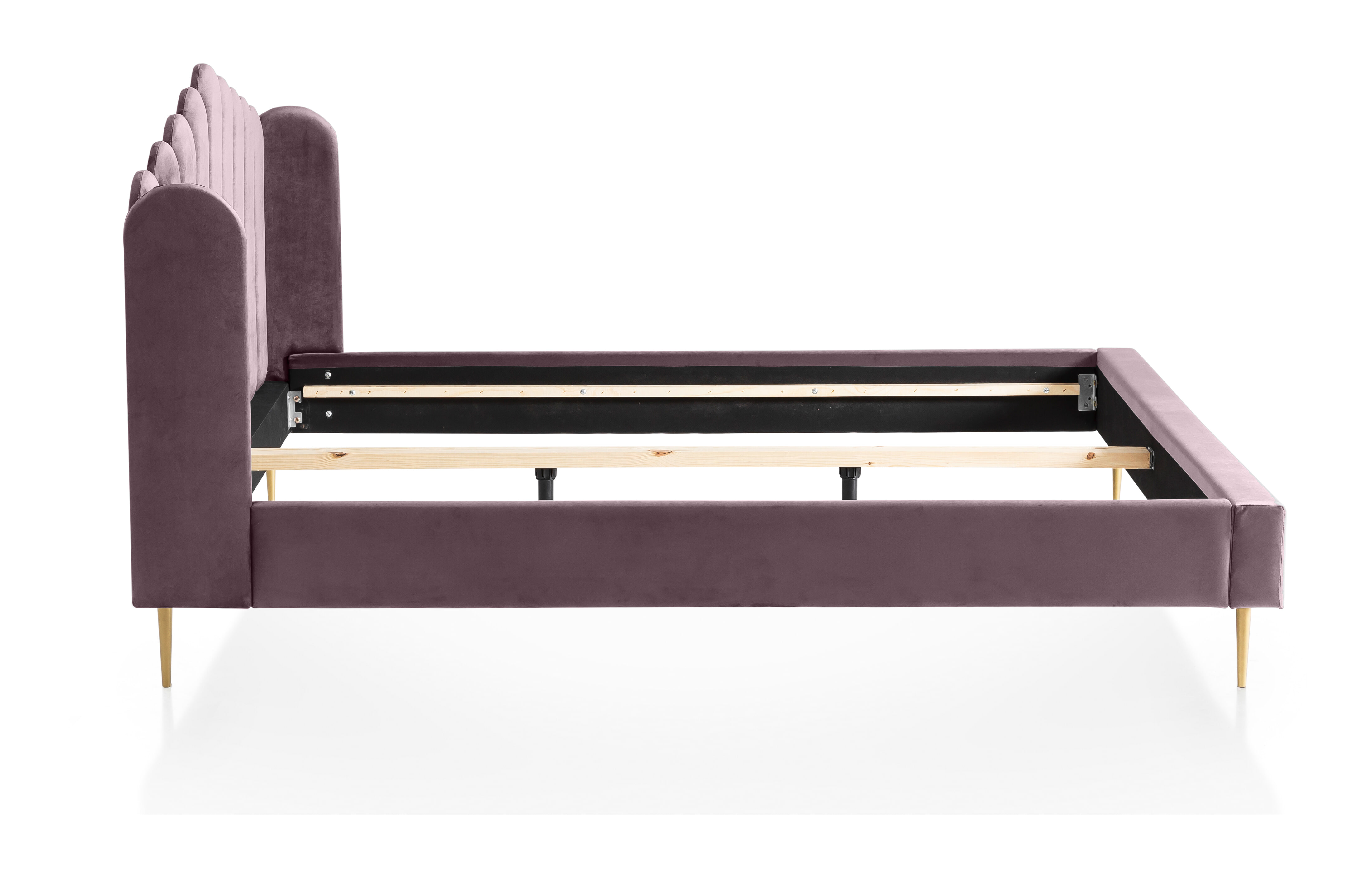 Artistiq Bed 'Harrell' Velvet, 140 x 200cm, kleur Roze