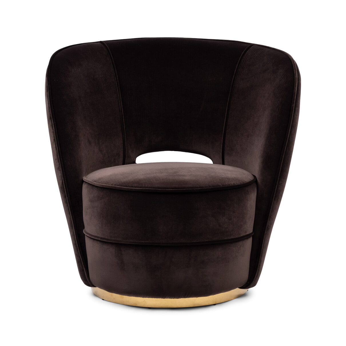 Riviera Maison Fauteuil, Leunstoel, Lounge stoel - Taylor Lobby Armchair 85x72x83 - Polyester - Aubergine