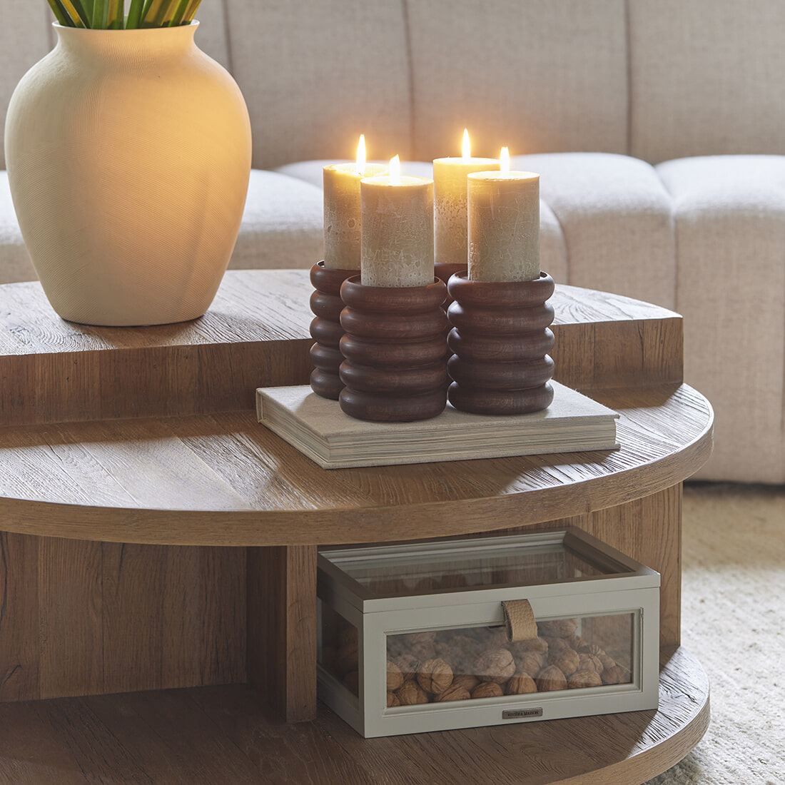 Rivièra Maison Salontafel 'Del Rey' Eikenhout, 90cm