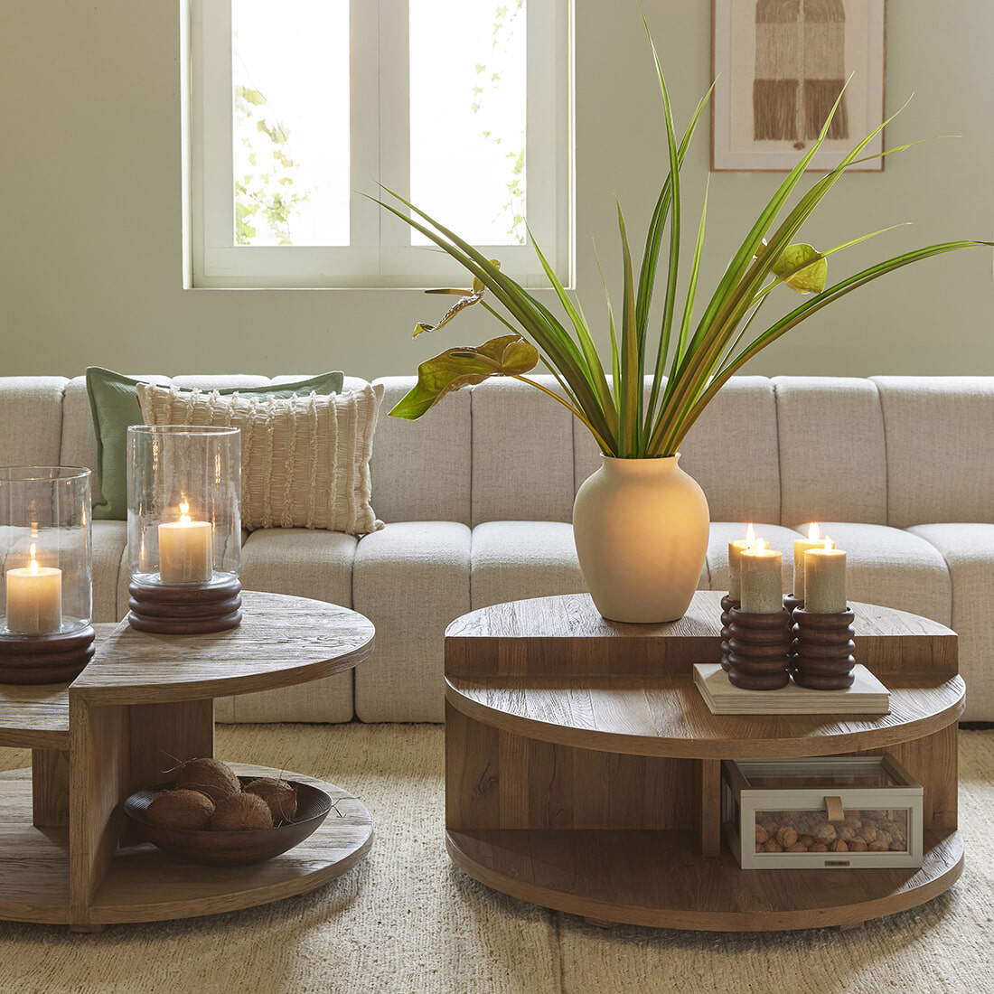 Rivièra Maison Salontafel 'Del Rey' Eikenhout, 90cm