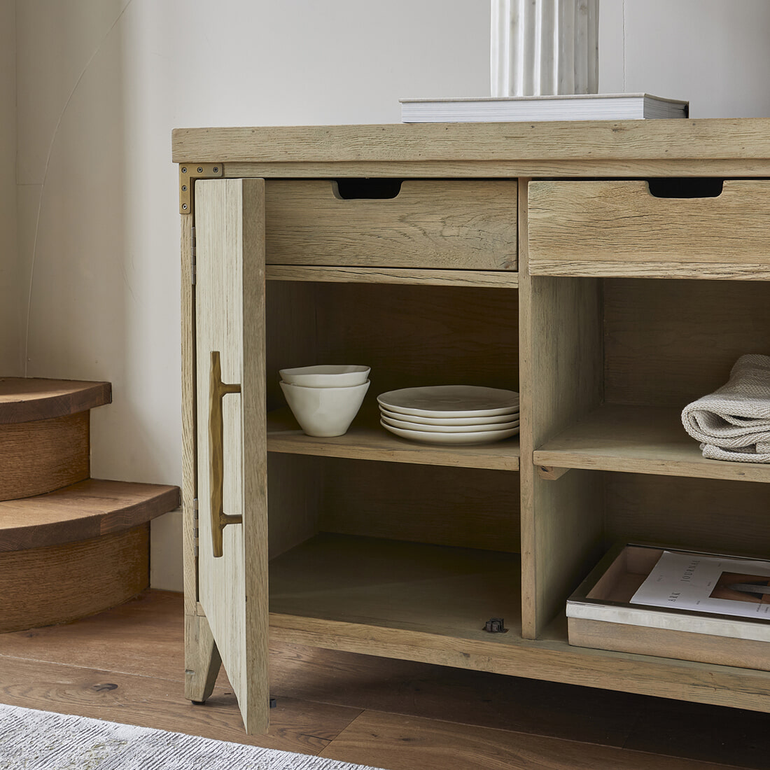 Rivièra Maison Dressoir 'Brescia' Eikenhout, 180cm