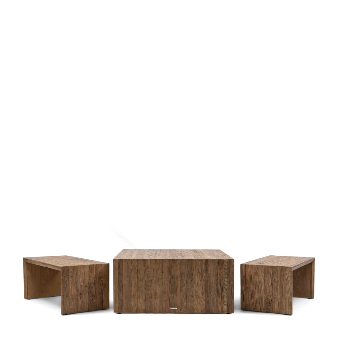 Rivièra Maison Salontafel 'Sant Mateu' Eikenhout, Set van 3 stuks