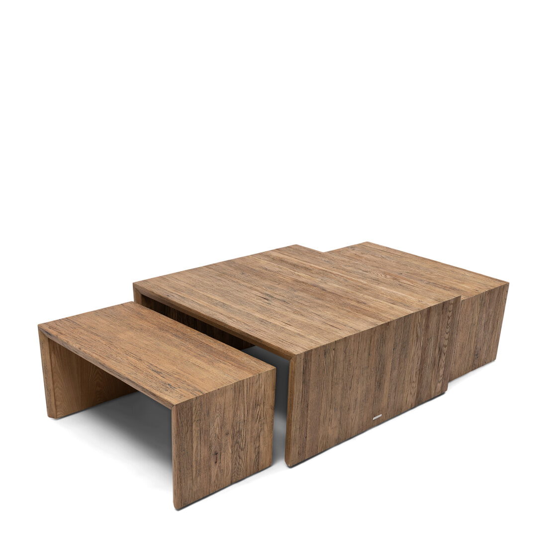 Rivièra Maison Salontafel 'Sant Mateu' Eikenhout, Set van 3 stuks