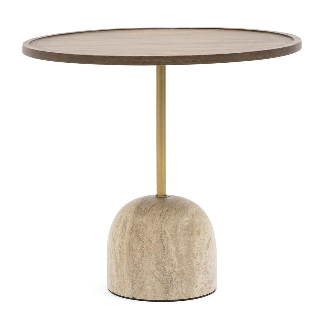 Rivièra Maison Salontafel 'Malibu' Travertin en mangohout, 55cm