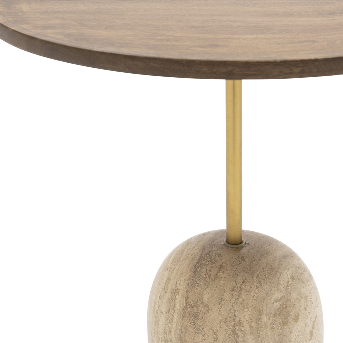 Rivièra Maison Salontafel 'Malibu' Travertin en mangohout, 55cm