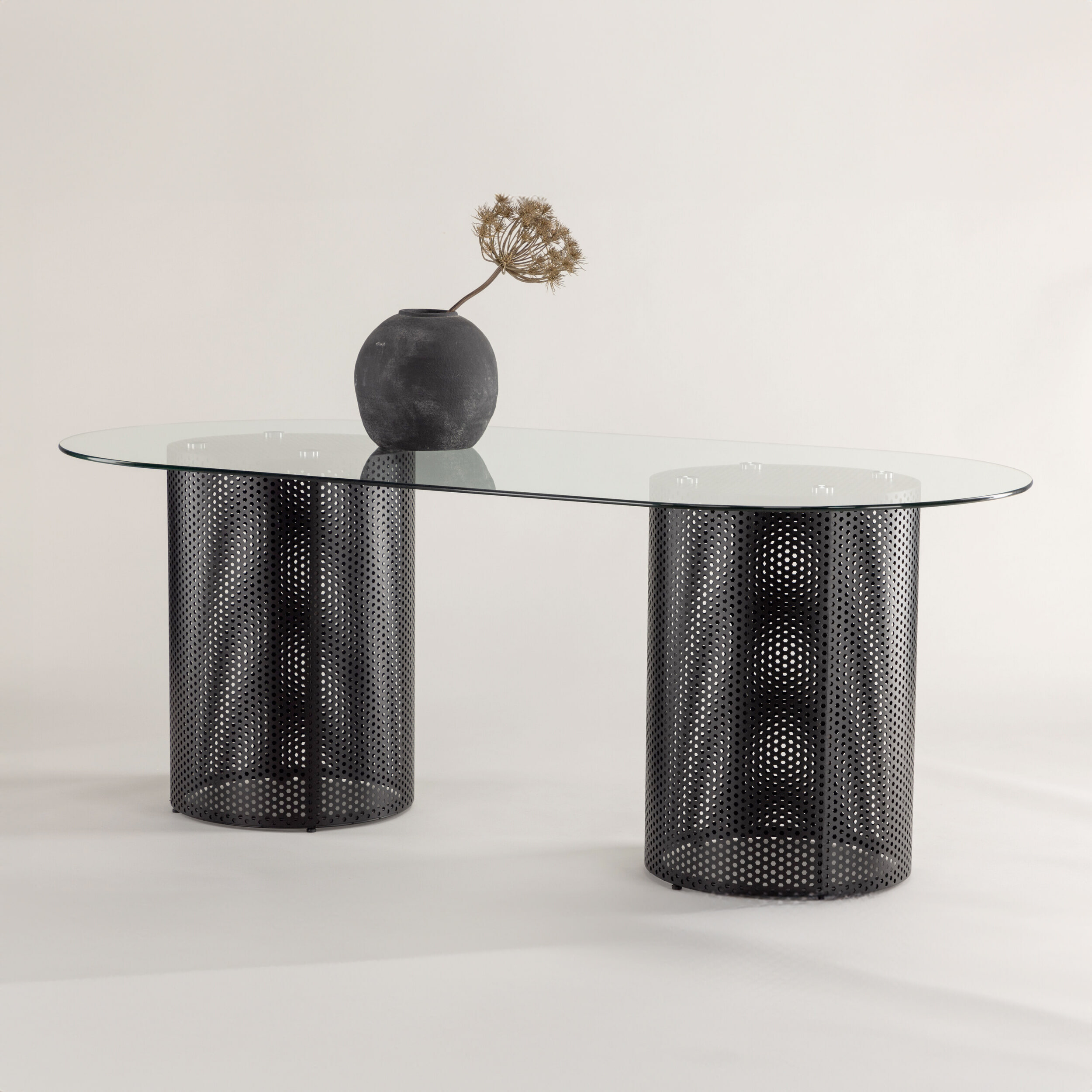 Nohr Ovale Eettafel 'Diandrea' Glas, 200 x 100cm