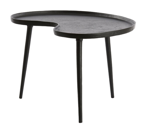 Light & Living Bijzettafel 'Lienz' 67 x 49cm, kleur Mat Zwart