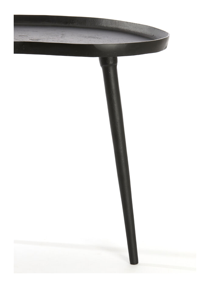 Light & Living Bijzettafel 'Lienz' 67 x 49cm, kleur Mat Zwart