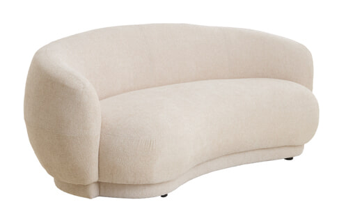 Light & Living Organische Bank 'Uvita' Chenille, 191cm, kleur Crème
