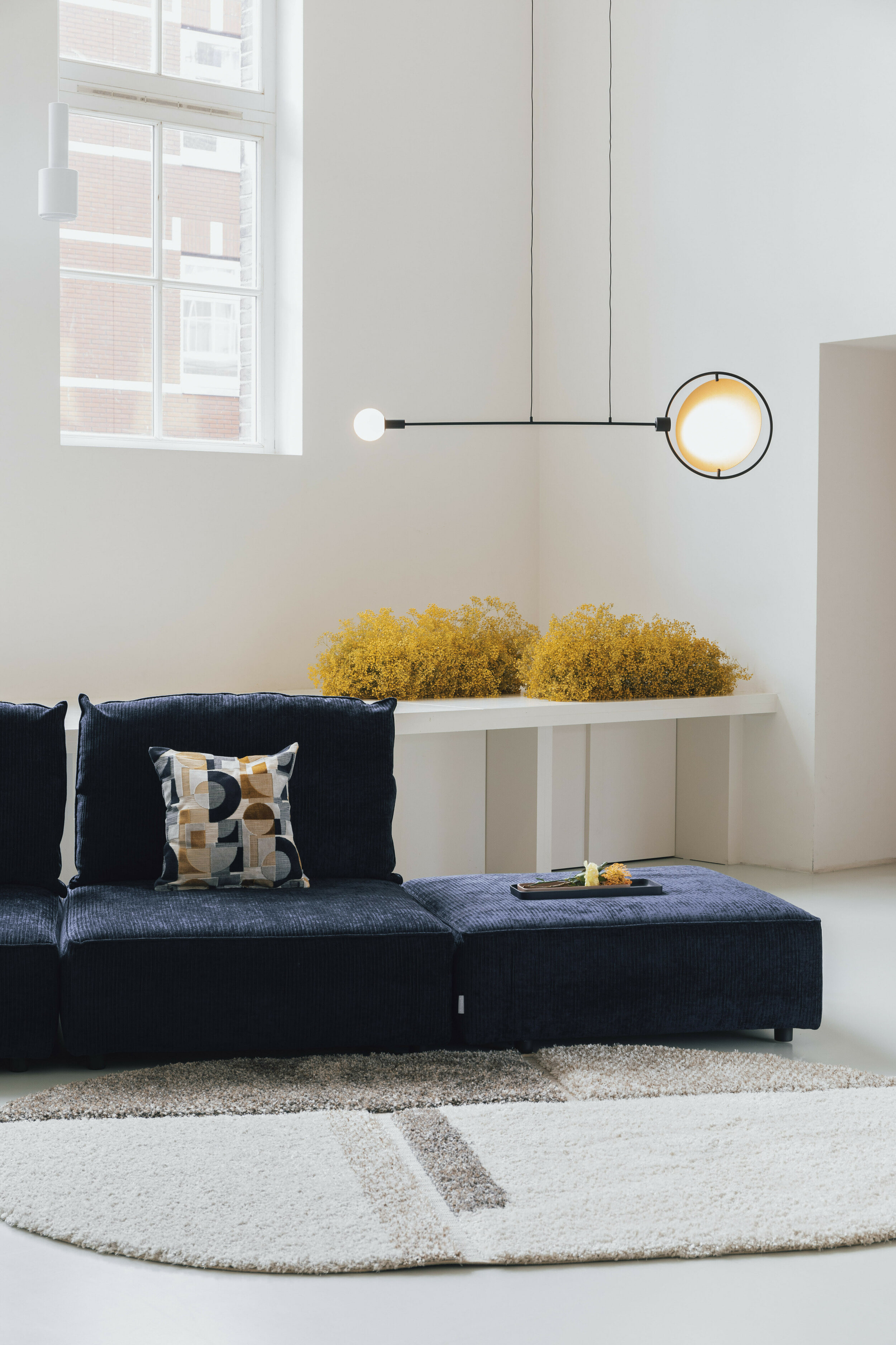 Zuiver Hanglamp 'Sirius' 133cm breed, kleur Zwart/Goud