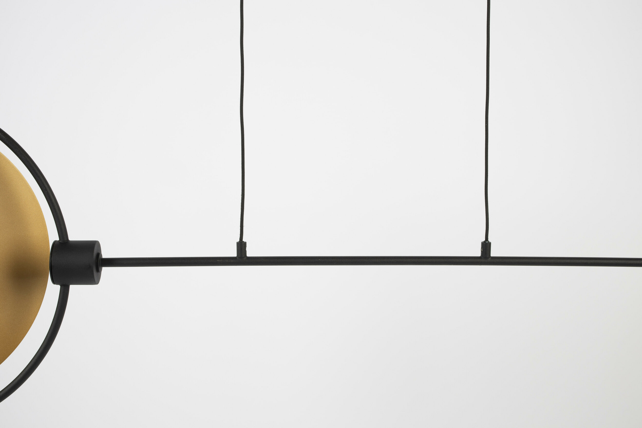 Zuiver Hanglamp 'Sirius' 133cm breed, kleur Zwart/Goud