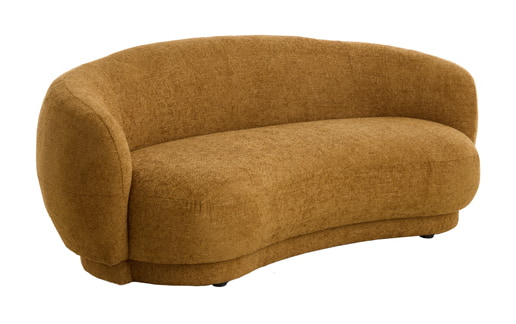 Light & Living Organische Bank 'Uvita' Chenille, 191cm, kleur Okergeel