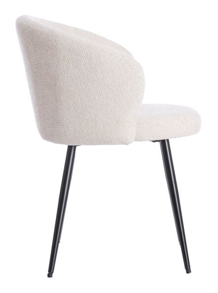 Light & Living Eetkamerstoel 'Radaja' Chenille, kleur Crème