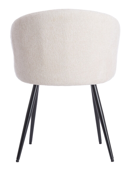 Light & Living Eetkamerstoel 'Radaja' Chenille, kleur Crème