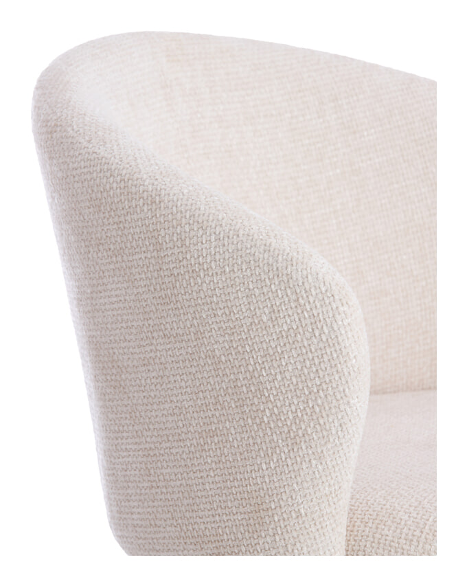 Light & Living Eetkamerstoel 'Radaja' Chenille, kleur Crème