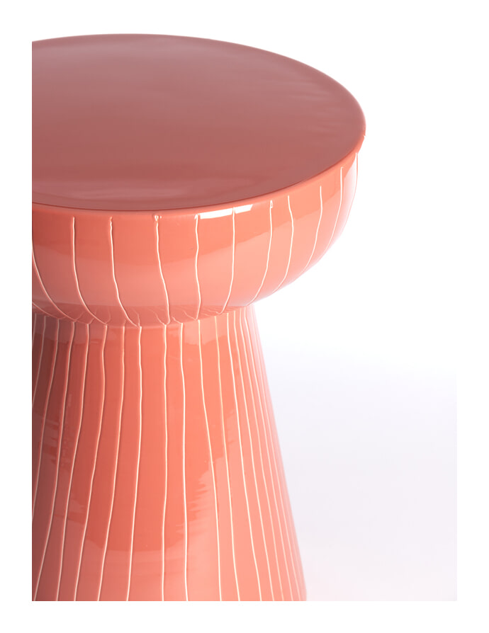 Light & Living Bijzettafel 'Nunoa' 35cm, kleur Koraal