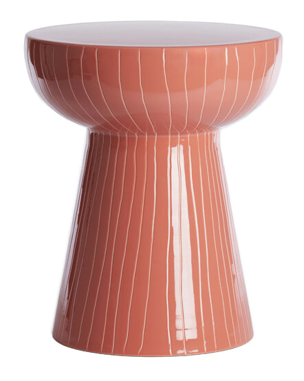 Light & Living Bijzettafel 'Nunoa' 35cm, kleur Koraal
