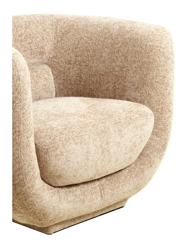 Light & Living Fauteuil 'Kialy' Chenille, kleur Beige