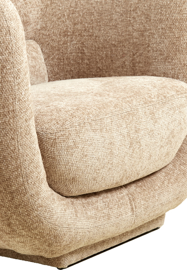 Light & Living Fauteuil 'Kialy' Chenille, kleur Beige