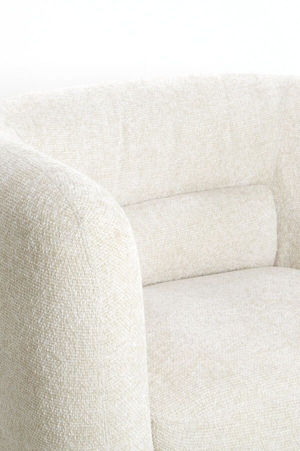 Light & Living Fauteuil 'Kialy' Chenille, kleur Crème