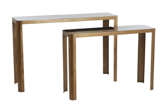 Light & Living Sidetable 'Oxe' Set van 2 stuks, kleur Antiek Brons