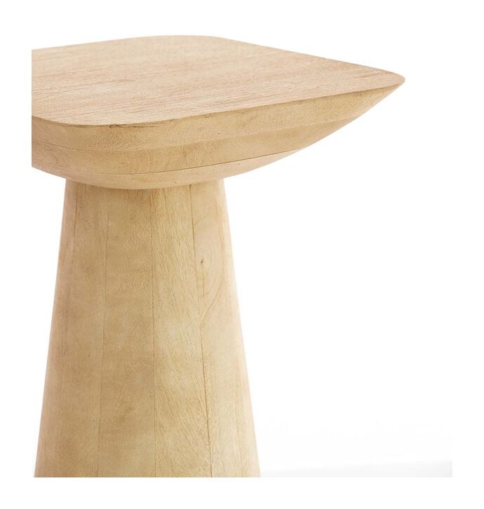 Light & Living Bijzettafel 'Dego' Mangohout, 33 x 33cm, kleur Naturel