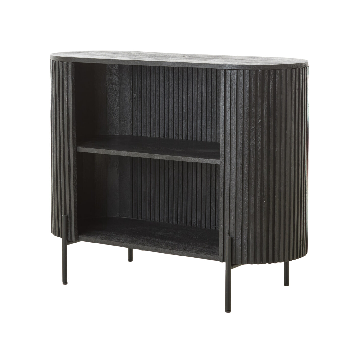 Light & Living Dressoir 'Dumosi' Mangohout, 100cm, kleur Mat Zwart