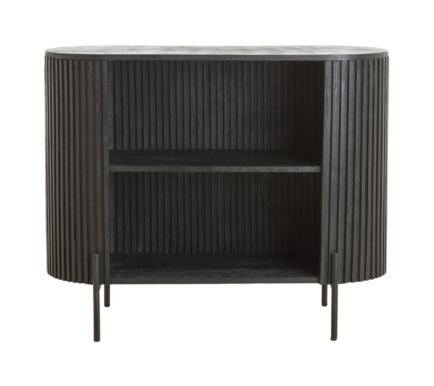 Light & Living Dressoir 'Dumosi' Mangohout, 100cm, kleur Mat Zwart