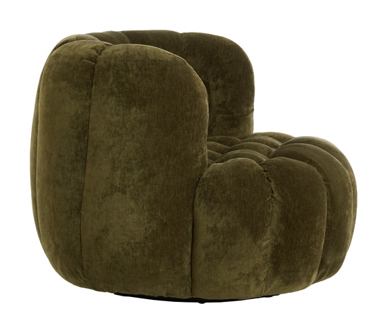 Light & Living Fauteuil 'Amara' Velvet, kleur Olijfgroen