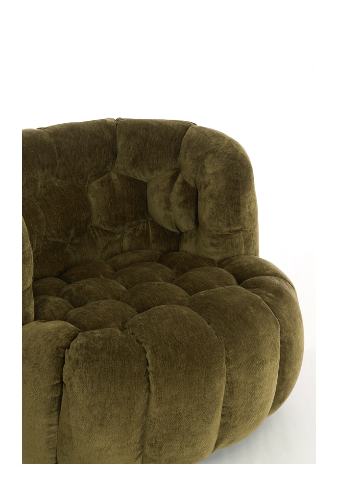 Light & Living Fauteuil 'Amara' Velvet, kleur Olijfgroen