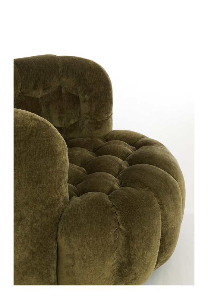 Light & Living Fauteuil 'Amara' Velvet, kleur Olijfgroen